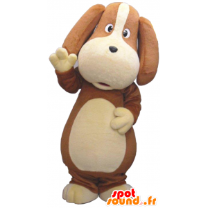 Maskot Maruhan Chiba Kitamise, brun och beige hund, rolig -