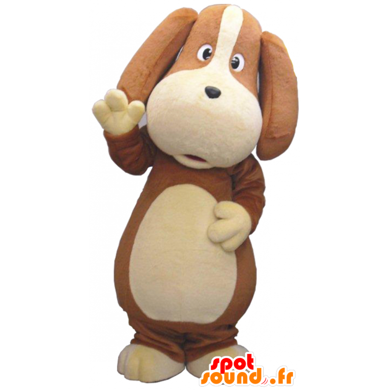 Mascot Maruhan Chiba Kitamise, bruin en tan hond, grappige - MASFR26236 - Yuru-Chara Japanse Mascottes