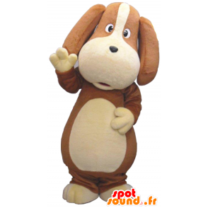 Mascotte Maruhan Kitamise Chiba, marrone e beige cane, divertente - MASFR26236 - Yuru-Chara mascotte giapponese