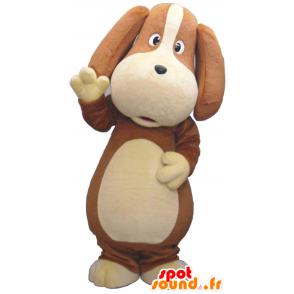 Mascot Maruhan Chiba Kitamise, brun og beige hund, sjov -