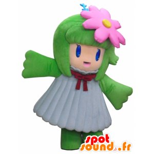 Mascotte Awamichan, ragazza con un vestito bianco pretty - MASFR26247 - Yuru-Chara mascotte giapponese