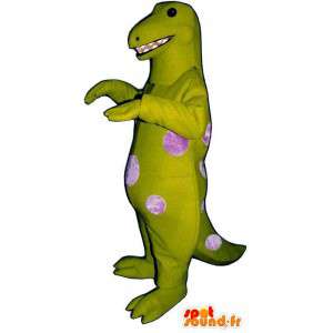 Mascot Tyrannosaurus pink polka dots. Godzilla suit - MASFR006907 - Dragon mascot