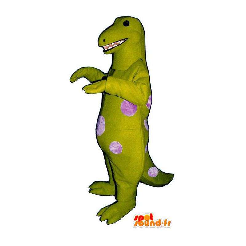 Mascot Tyrannosaurus pink polka dots. Godzilla suit - MASFR006907 - Dragon mascot