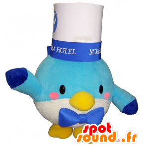 Poppi kun mascotte, uccello bianco e blu, molto divertente - MASFR26255 - Yuru-Chara mascotte giapponese