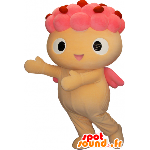 Igaman-chan mascot, raspberry, red Asian fruit - MASFR26260 - Yuru-Chara Japanese mascots