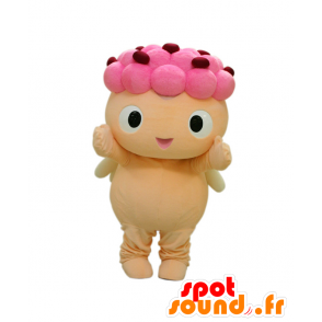 Igaman-chan Maskottchen, Himbeere, rote asiatische Frucht - MASFR26260 - Yuru-Chara japanischen Maskottchen