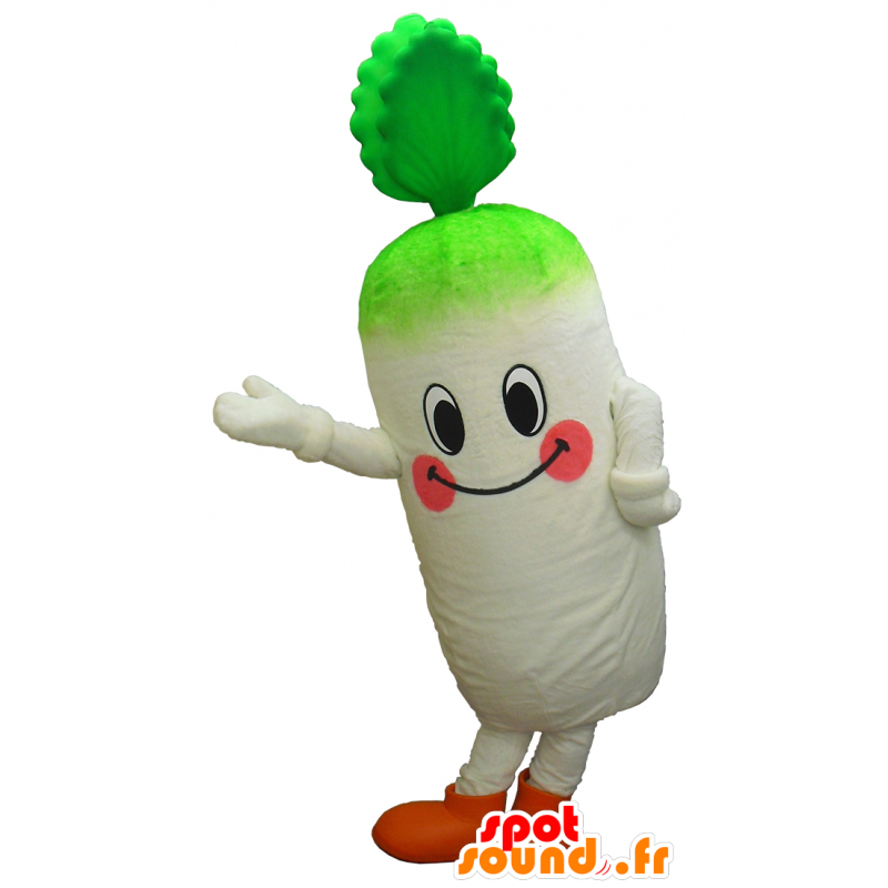 Mascotte de Dai-chan, poireau géant, vert et blanc - MASFR26264 - Mascottes Yuru-Chara Japonaises