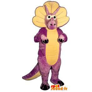 Mascotte de dinosaure violet rigolo et réaliste - MASFR006909 - Mascottes Dinosaure