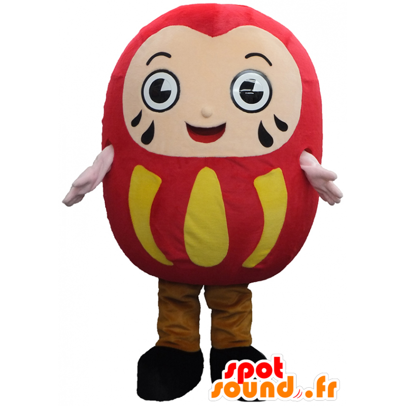 Mascotte de Dalby, bonhomme rouge, rond et souriant - MASFR26270 - Mascottes Yuru-Chara Japonaises