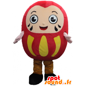 Mascotte de Dalby, bonhomme rouge, rond et souriant - MASFR26270 - Mascottes Yuru-Chara Japonaises