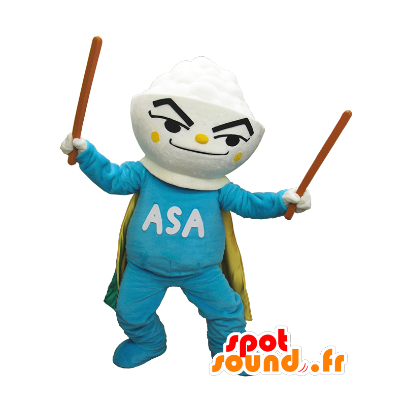 Mascot AsaGohanman suppebollen superhelt antrekk - MASFR26276 - Yuru-Chara japanske Mascots