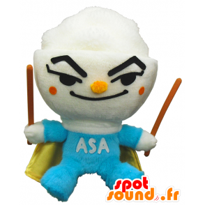 Mascot AsaGohanman roupa de super-herói Soup Bowl - MASFR26276 - Yuru-Chara Mascotes japoneses