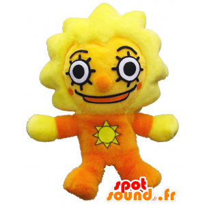 Mascotte de Hayaokikun, fleur jaune, de soleil, très souriant - MASFR26278 - Mascottes Yuru-Chara Japonaises