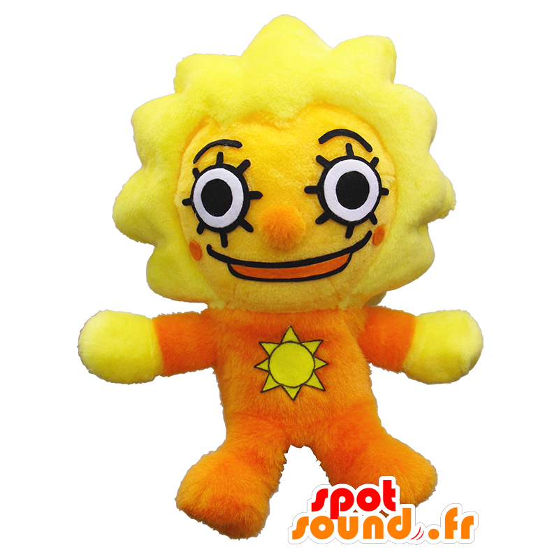 Mascotte de Hayaokikun, fleur jaune, de soleil, très souriant - MASFR26278 - Mascottes Yuru-Chara Japonaises