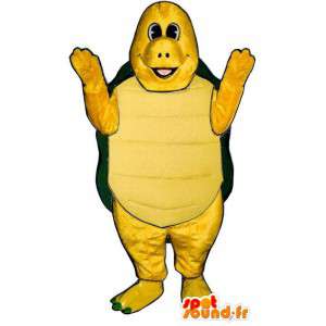 Mascotte gele en groene schildpad. Turtle Costume - Mascottes van de schildpad - MASFR006911 - SpotSound.fr