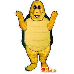 Mascotte de tortue jaune et verte. Costume de tortue - MASFR006911 - Mascottes Tortue