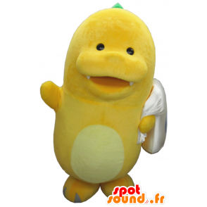 Gul monster maskot, Gomira, morsomme og hårete - MASFR26283 - Yuru-Chara japanske Mascots