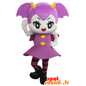 Mascot Em Puu, demoníaco, diablo con cuernos - MASFR26286 - Yuru-Chara mascotas japonesas