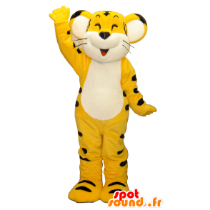 Giallo tigre mascotte, Tri-kun, sorridente e carino - MASFR26293 - Yuru-Chara mascotte giapponese