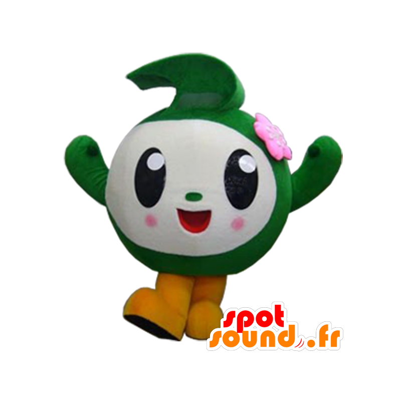 Mascot große grüne und weiße Kugel, genannt Futtsun - MASFR26302 - Yuru-Chara japanischen Maskottchen