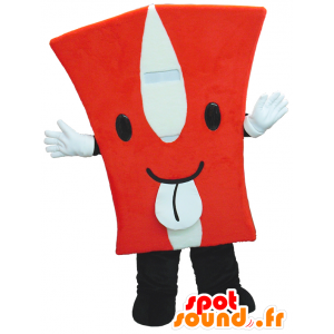 Formet rød maskot kapital H - MASFR26308 - Yuru-Chara japanske Mascots