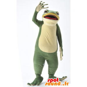 Ippei-kun mascot, green frog and yellow funny - MASFR26315 - Yuru-Chara Japanese mascots