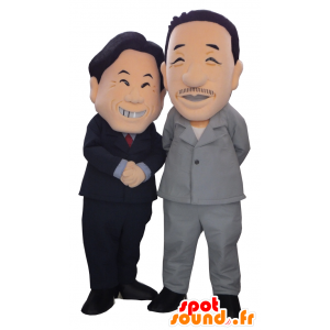 Mascot 2 businessmen Nakata and his mentor Shiba Sensei - MASFR26325 - Yuru-Chara Japanese mascots