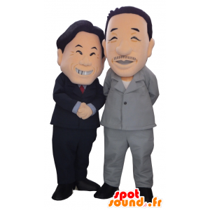 Mascotte de 2 hommes d'affaires Nakata et son mentor Shiba Sensei - MASFR26325 - Mascottes Yuru-Chara Japonaises