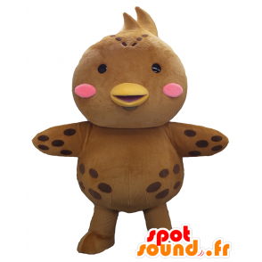Kun mascot good, quail, of brown and pink bird - MASFR26327 - Yuru-Chara Japanese mascots