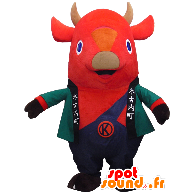 Kiko mascotte, mucca, tuta Red Bull - MASFR26329 - Yuru-Chara mascotte giapponese