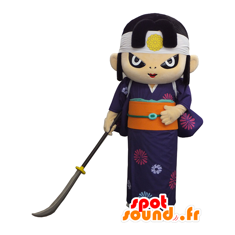 Kinhime mascota, Yutari ninjas vestida de púrpura y naranja - MASFR26335 - Yuru-Chara mascotas japonesas