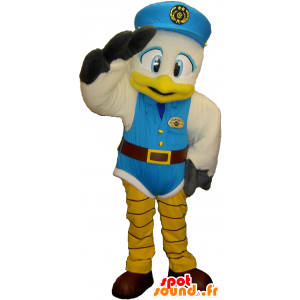 Kohei kun Maskottchen, riesige weiße Vogel mit einem blauen Outfit - MASFR26336 - Yuru-Chara japanischen Maskottchen