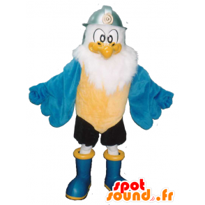 Mascot Kun Ukan, blauwe en witte vogel met brede vleugels - MASFR26338 - Yuru-Chara Japanse Mascottes