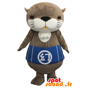 Maskot Maboroshimaboroshi chan, šedá a modrá kočka - MASFR26342 - Yuru-Chara japonské Maskoti