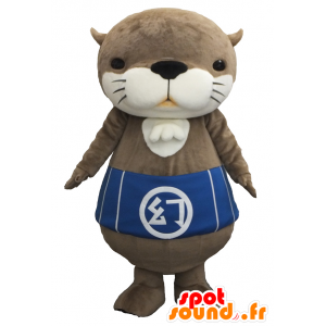 マボロシマボロシちゃんのマスコット、灰色と青の猫-MASFR26342-日本のゆるキャラのマスコット