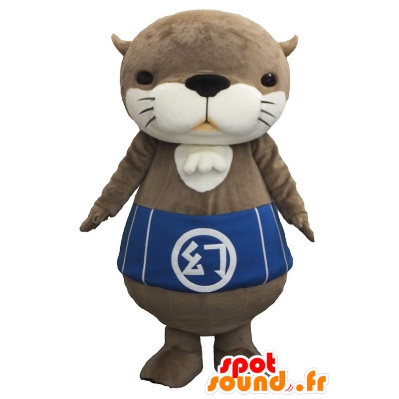 Mascot Maboroshimaboroshi chan, harmaa ja sininen kissa - MASFR26342 - Mascottes Yuru-Chara Japonaises