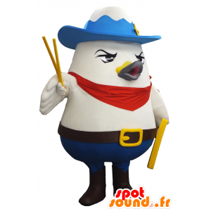 Mascot Tottori, grande pássaro, pombo com roupa azul - MASFR26343 - Yuru-Chara Mascotes japoneses