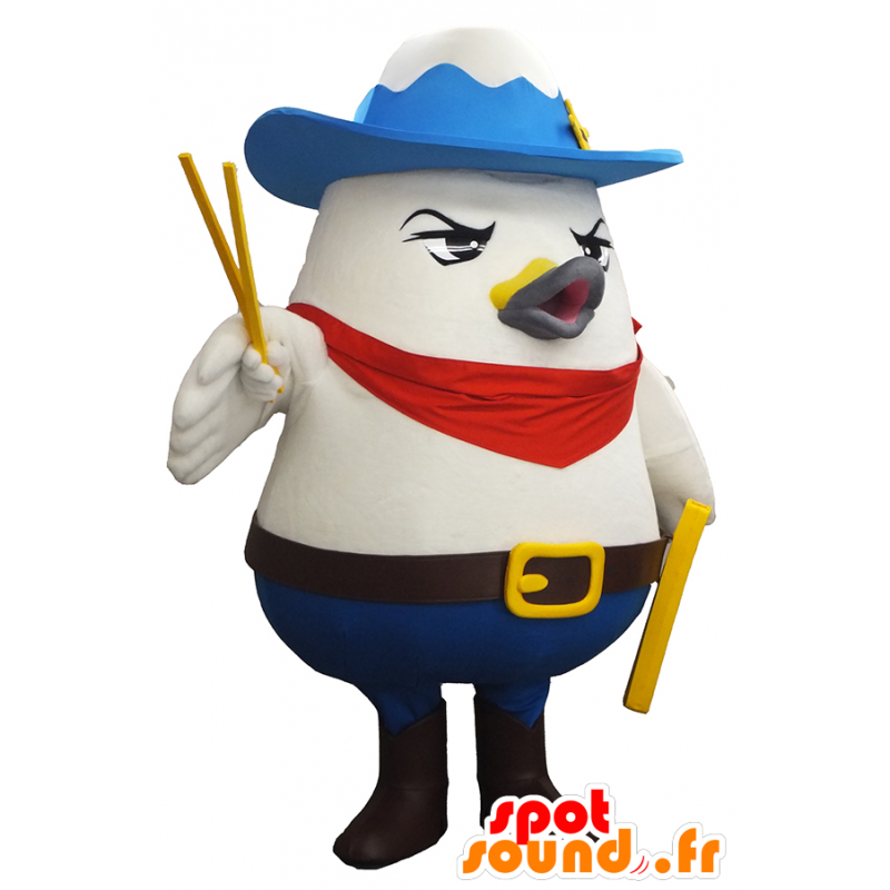 Mascot Tottori, grote vogel, duif met blauwe outfit - MASFR26343 - Yuru-Chara Japanse Mascottes