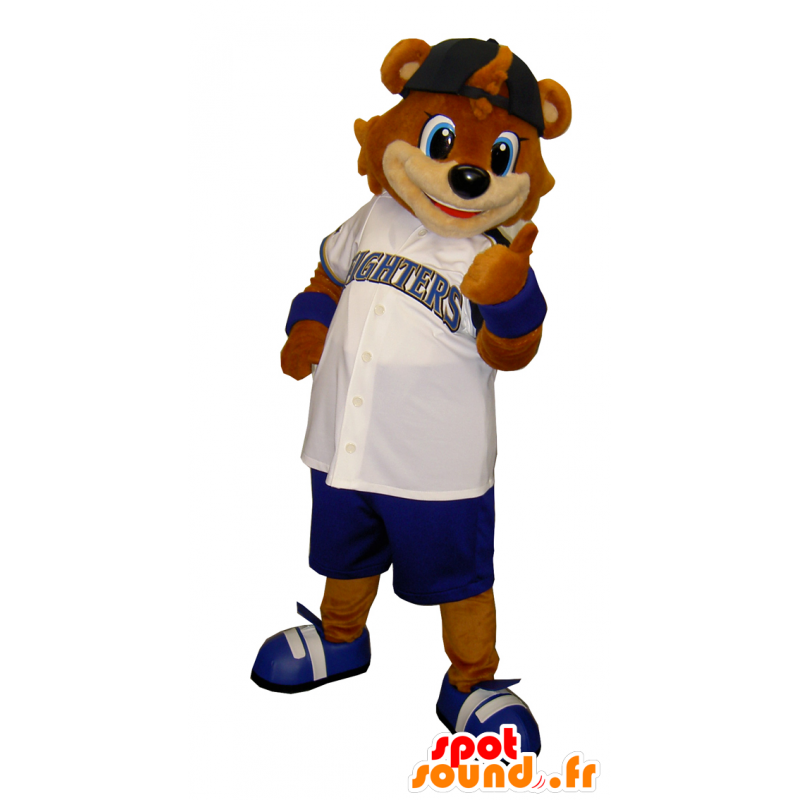 Very funny feline mascot, baseball outfit - MASFR26354 - Yuru-Chara Japanese mascots