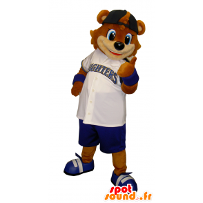 Very funny feline mascot, baseball outfit - MASFR26354 - Yuru-Chara Japanese mascots