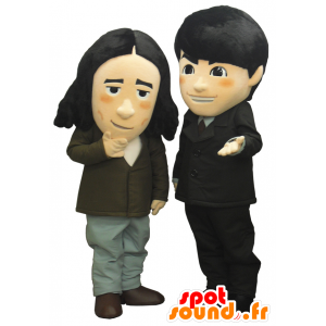 Mascot 2 empresarios Pi Su y su mentor - MASFR26364 - Yuru-Chara mascotas japonesas