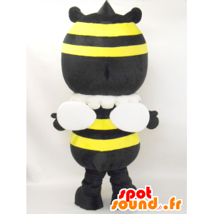 Mascotte de Pachi Kimi, d'abeille jaune, noire, avec une baguette - MASFR26370 - Mascottes Yuru-Chara Japonaises