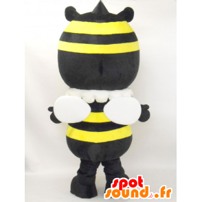 Pachi Kimi mascotte, giallo, ape nera, con una bacchetta - MASFR26370 - Yuru-Chara mascotte giapponese