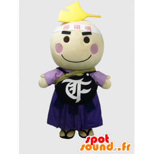 Mascot Mr. Torre, hvid mand, med et rundt hoved - Spotsound