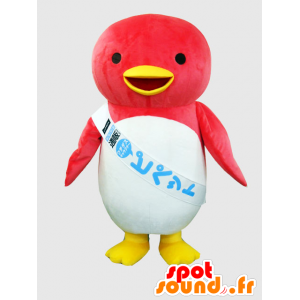 Pipetta mascotte, pinguino, rosso e bianco pinguino - MASFR26378 - Yuru-Chara mascotte giapponese