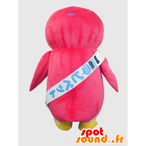 Mascotte de Pipette, de pingouin, de manchot rouge et blanc - MASFR26378 - Mascottes Yuru-Chara Japonaises