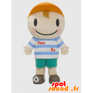 Mascotte de Pinobo, petit garçon habillé en tenue de marin - MASFR26379 - Mascottes Yuru-Chara Japonaises