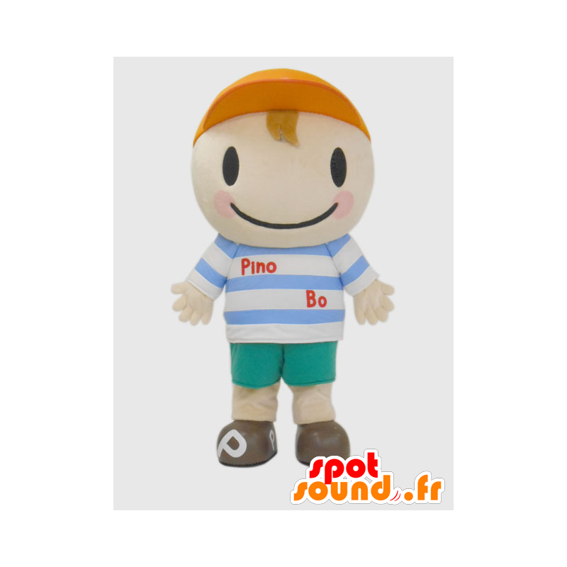 Mascot Pinobo kleine jongen gekleed in zeemansuitrusting - MASFR26379 - Yuru-Chara Japanse Mascottes