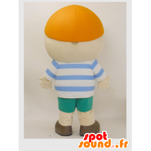 Mascot Pinobo kleine jongen gekleed in zeemansuitrusting - MASFR26379 - Yuru-Chara Japanse Mascottes