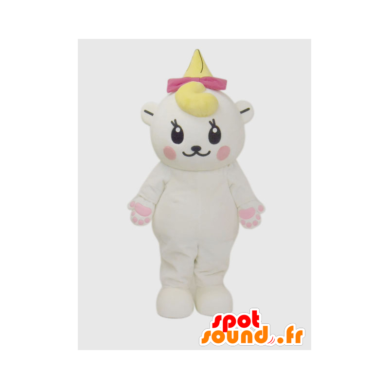 Pudding-chan mascot, pink and white cat Akita - MASFR26380 - Yuru-Chara Japanese mascots